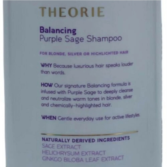 (2) Theorie Balancing Purple Sage Shampoos 14.2 oz ea - Picture 2 of 3